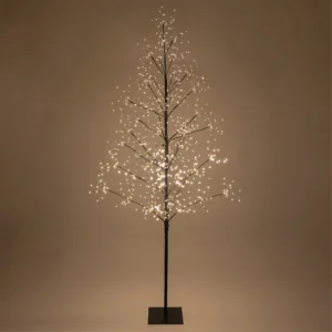 Wintergreen Lighting 7 ft Black Fairy Light Tree Decor LED Tree Indoor Home Decor with 930 Warm White LED Fairy Lights